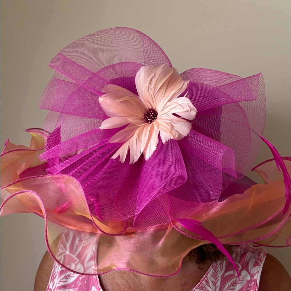 Pink Floral Fascinator Hat for Formal Events